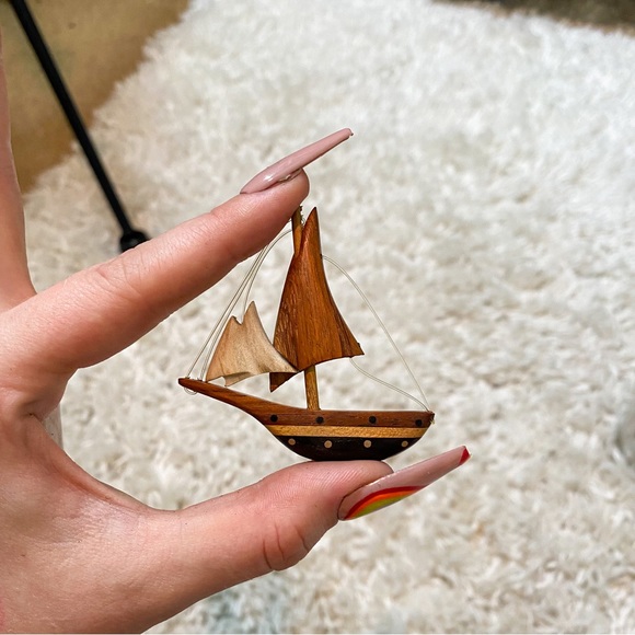 New! ☆ Balinese Handmade Sailship Pin For Bags, Clothes, Etc.! - Picture 7 of 10